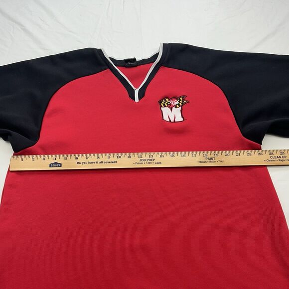 Nike Team Apparel Maryland University Terrapins Men's XL Warm Up Shirt Y2K Red - Picture 8 of 12